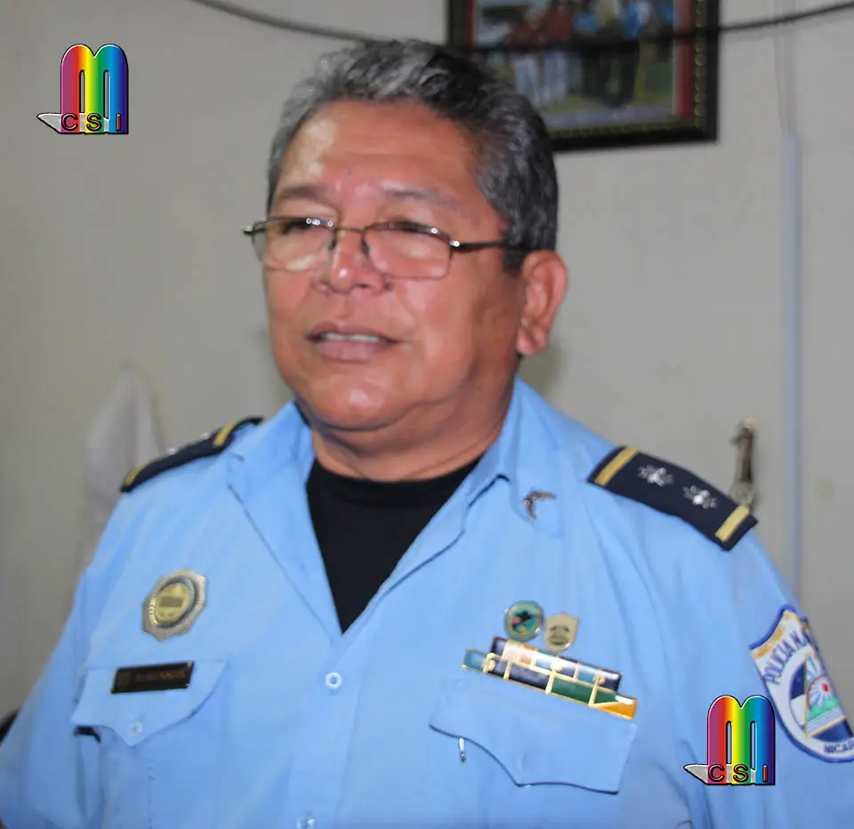 Comisionado Moisés Enrique Robinson, jefe de la Secretaría Ejecutiva de la Policía en Matagalpa. MOSAICO CSI